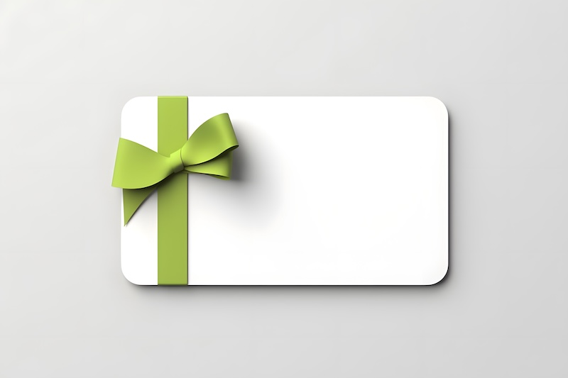 Ett gåvokort i metall